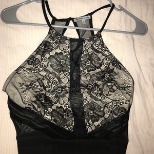 Lacey black crop top